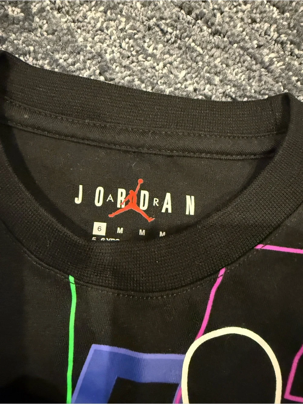 New without Tags Boys Multicolor Air Jordan Nike T Shirt Size 6